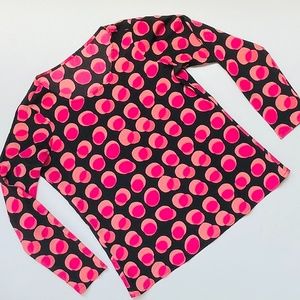 Ann Taylor Loft Women’s Bubble Print Crew Blouse S